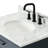 Jameal 30'' Solid Wood Single Bathroom Vanity with 0.75'' Carrara Marble Top-476761546-509871209