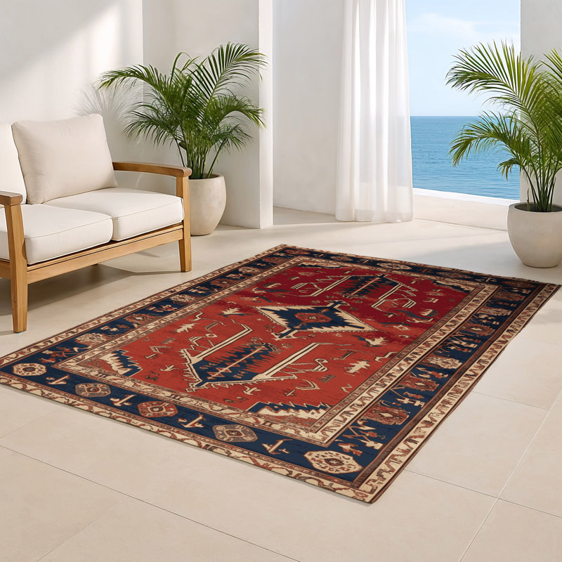 Tapis turc intérieur et extérieur brun, Rectangulaire 2 pi x 3 pi