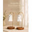 Lampe chauffe-bougie fantôme en céramique avec minuterie, brûleur de cire effrayant et mignon pour la décoration d'Halloween, chauffe-bougie électrique pour fondants parfumés, décoration pour la maison et la chambre