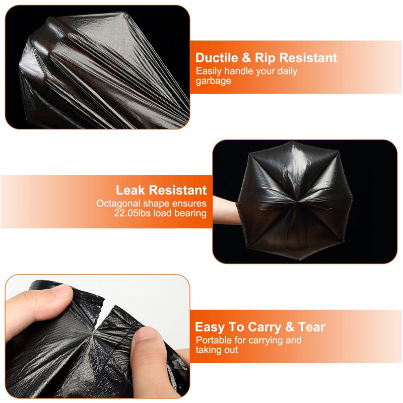 Trash Bags - 4 Count, 6.18 Gallons