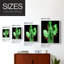 Reproduction encadrée de cactus néon - bois massif-1506085034-1506085037