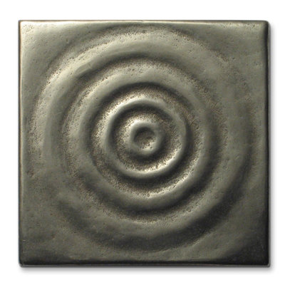 Water 3 in. x 3 in. Bronze and Metal Decorative Tile Insert