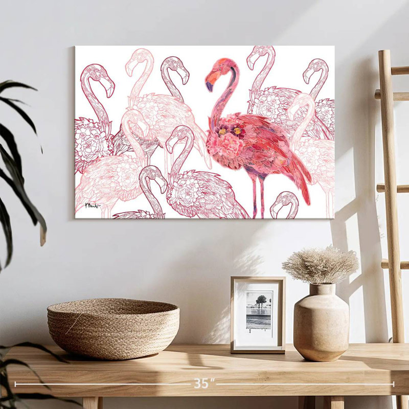 Flamant rose Brampt, H 16 po x l 24 po