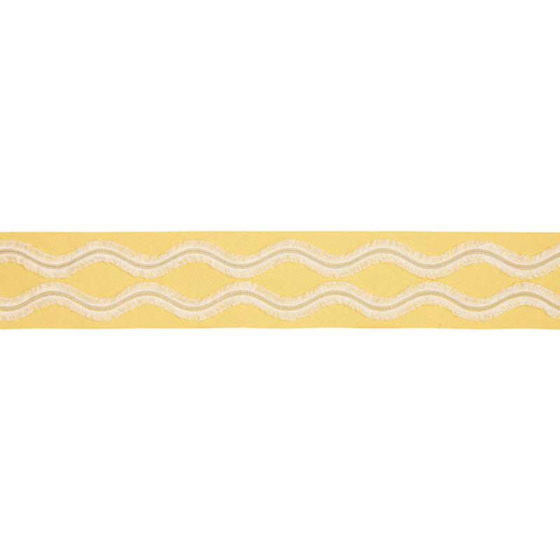 Ogee Embroidered Tape, Yellow
