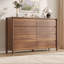 Commode 8 tiroirs H 55,1 po Hingham, commode en bois pour chambre à coucher, salon, brun-1264001742