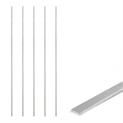 5 FT Silver Galvanized Tension Bar, 60 Inch Flat Bar for 5' Chain Link Fence Parts, Hardware for Chain Link Fencing System, Pack of 5