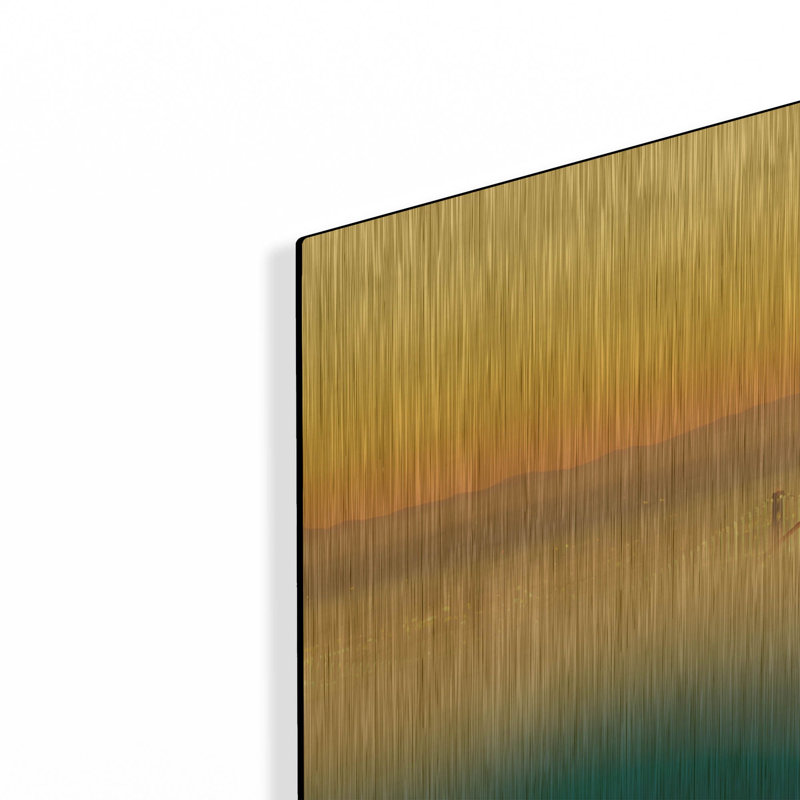 «Across the Bay» par Ann Gordon, art mural en métal doré, 36 po x 24 po, 36"x24"
