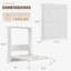 Lit escamotable Queen avec sommier à lattes en bois, armoire de lit murale moderne avec porte à panneaux géométriques, cadre de lit pliable gain de place pour chambre à coucher et chambre d'amis