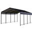 Abri d'auto tout en métal 12 x 20 pi avec toit de tuiles verticales, bon drainage pour bateaux et salons extérieurs