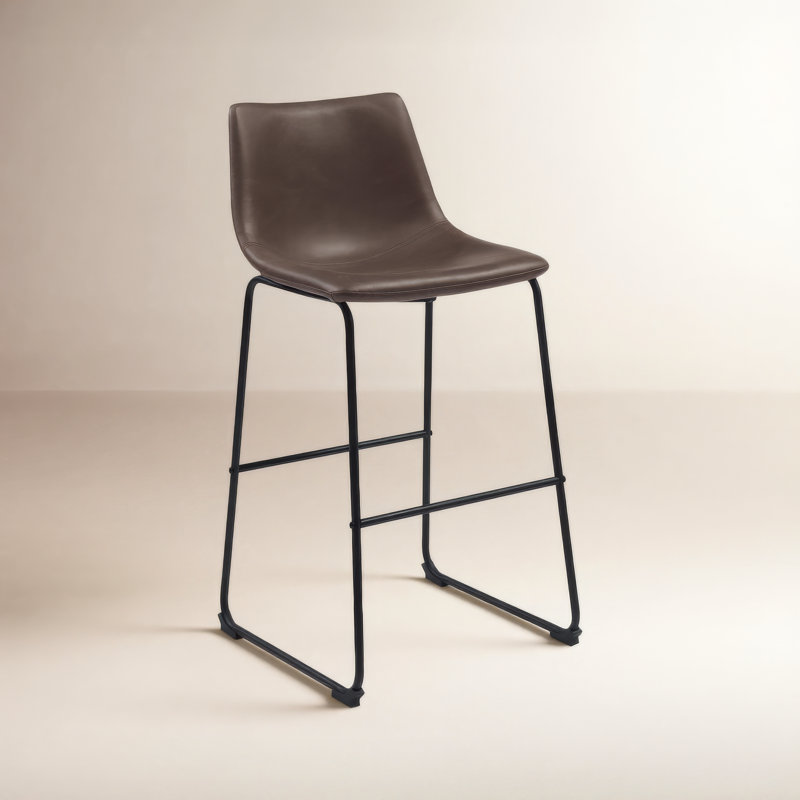 Dorielle Upholstered Counter Stool, Light Brown, Bar Stool (29" Seat Height)