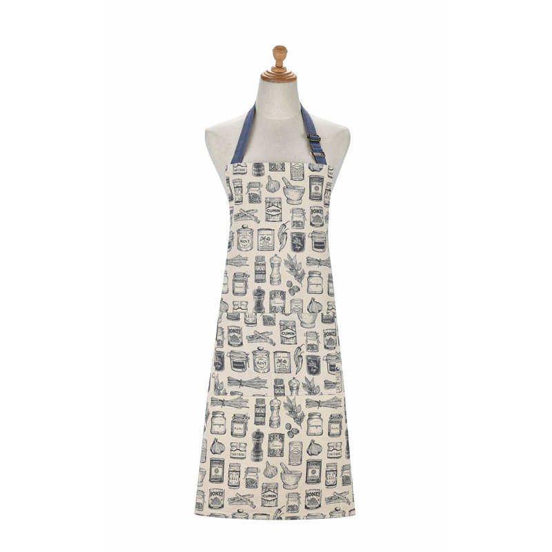 No Pattern Cotton Bib Apron
