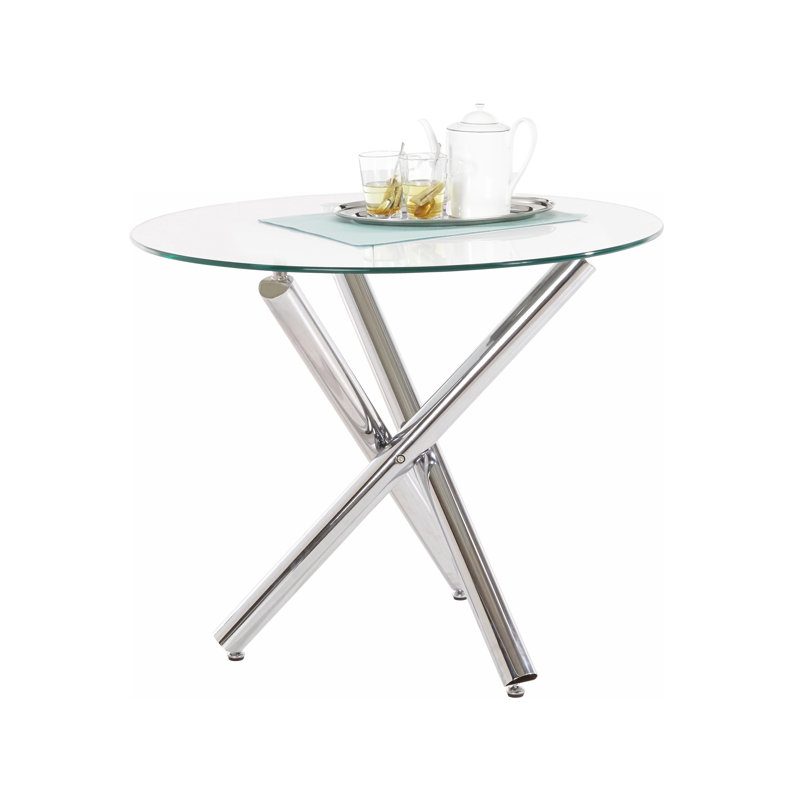 Jeremy Round Glass Top Dining Table