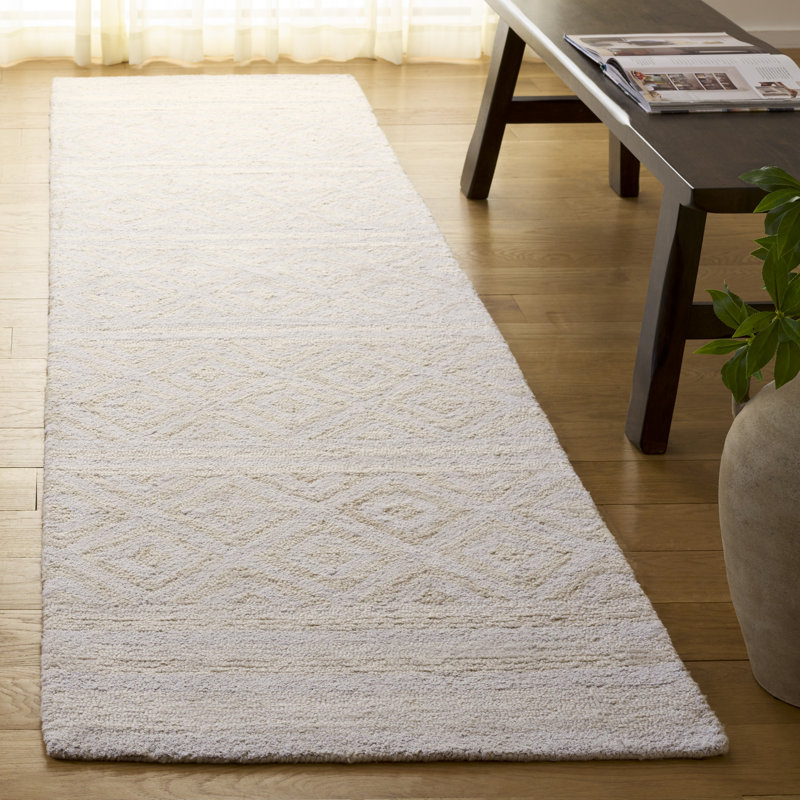 Certalich Hand Tufted Performance Geometric Rug, Runner 2'3" x 9'