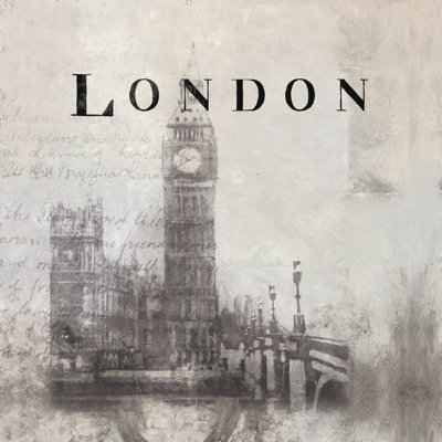 Transitional London - Wrapped Canvas Painting