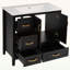 Meuble-lavabo 36 po avec lavabo, portes à fermeture douce et plusieurs tiroirs à fermeture douce, poignées en métal-441638388