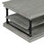 Table basse en bois 55,1 "avec pieds noirs
