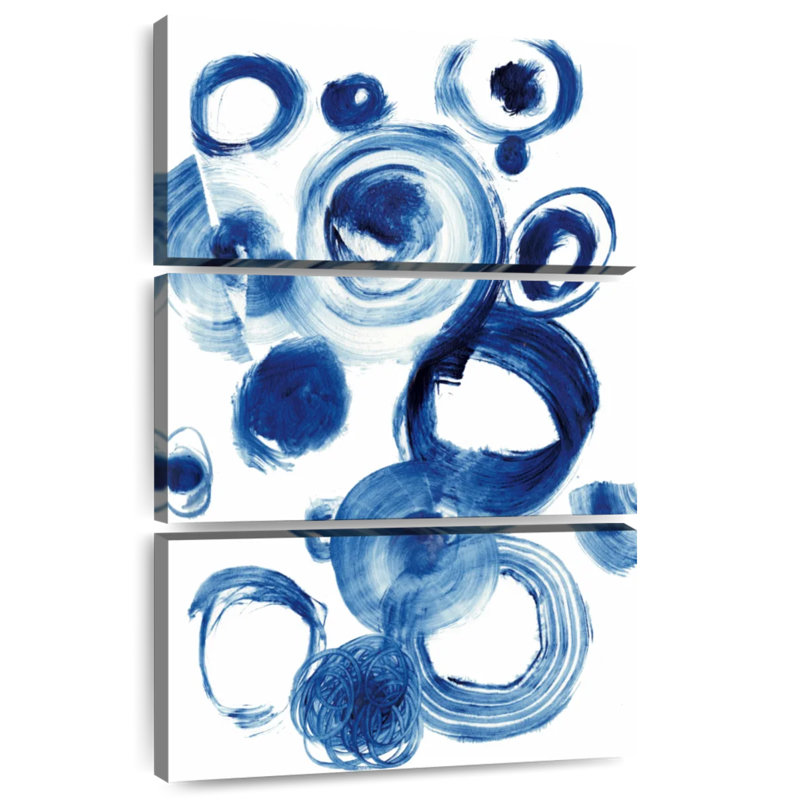 Avery Blue Circle Study IV, 32" H x 20" W