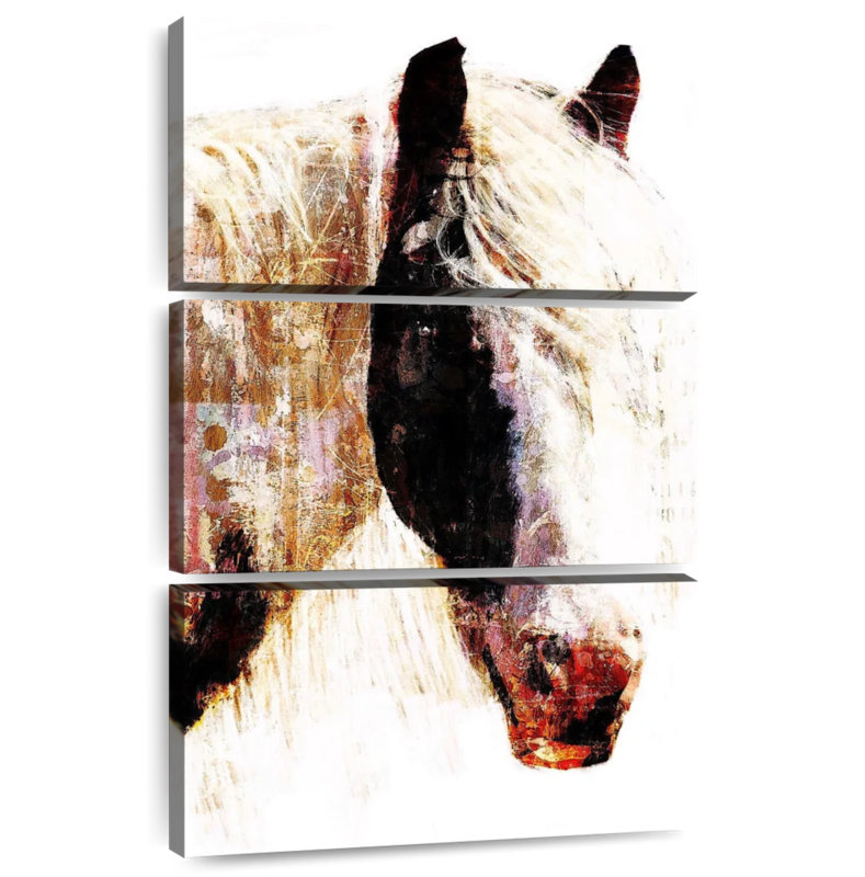 Brampt Painted Horse Head, 74" H x 48" W