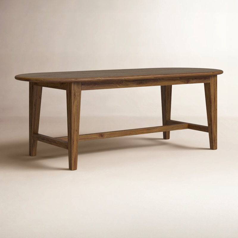 Alfie Dining Table 87"-Black Pine, 30" H x 87" L x 35.5" W, Honey Pine