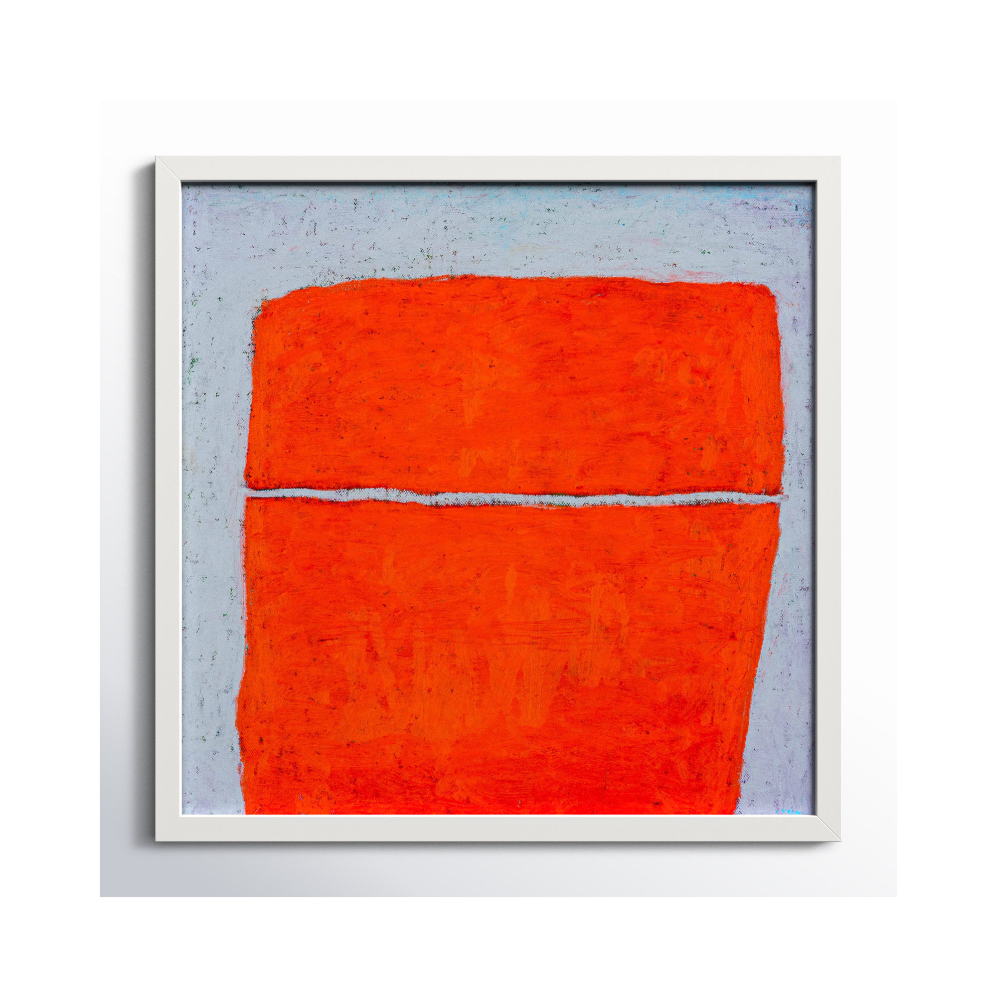 Tangerine Split by Stephanie Dennis, White, 30" H x 30" W  x 1.25" D
