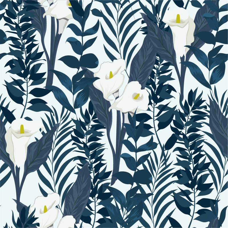 Floral Tile, 2.08' W x 10.42' L