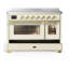 Majestic III Series 48 Inch Induction Range with 6 Induction Elements in Matte Graphite (Brass Trim)-1917753929-1917753920