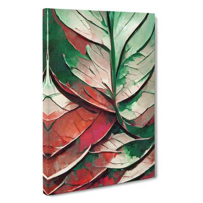 Abstract Leaf Art No.2 - Wrapped Canvas Print
