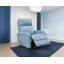 Fauteuil inclinable et pivotant en cuir bleu Premium de qualité supérieure - Rotation à 360 ° - Inclinaison à 155 ° - Structure en bois massif?