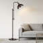 Lampe sur pied industrielle réglable avec télécommande, lampe sur pied rustique pour salon, chambre à coucher, bureau avec ampoule intelligente à intensité variable