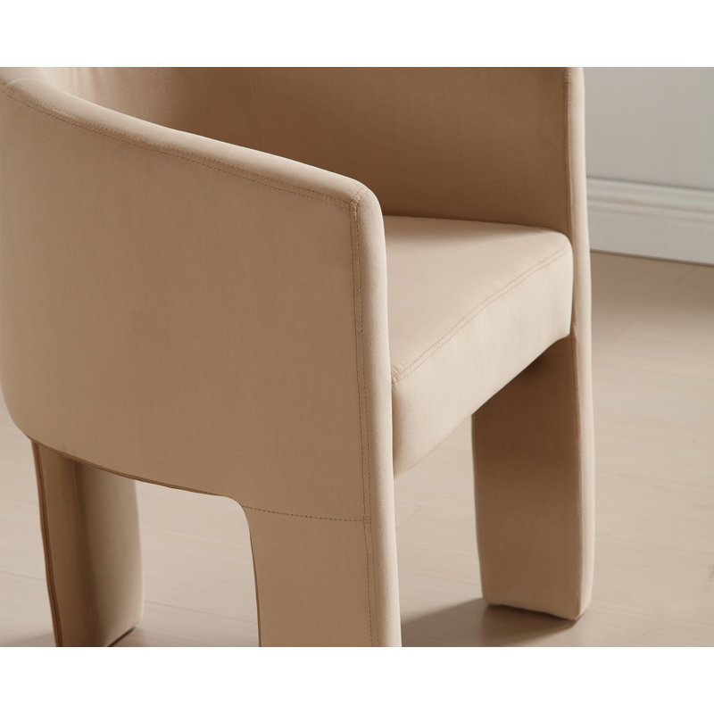 Chaise de baril Modern, Velours kaki