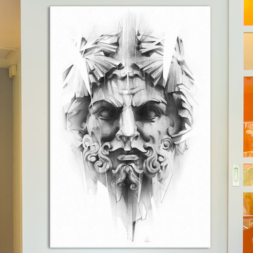 « roi on diamants », impression sur toile tendue, H 40 po x l 26 po x P 1,5 po, Toile tendue, Pas de tapis