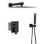 Dual Shower Head - 10 Inch Wall Mounted Square Shower System With Rough-In Valve