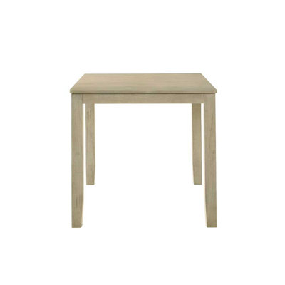 Beautiful Cream Color Counter Height 1Pc Dining Pub Height Square Table Dining Room Wooden Furniture