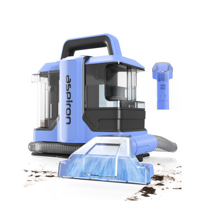 Lightweight Portable Spot Carpet Cleaner Machine, 18KPA High Suction Upholstery Stain Remover Equipped with 2 Cleaning Tools, Dual Separate Large Clean/Dirty Water Tanks, Compact Pet Stain Cleaner for Carpets, Stairs, Couches, Upholstery, Car Seats