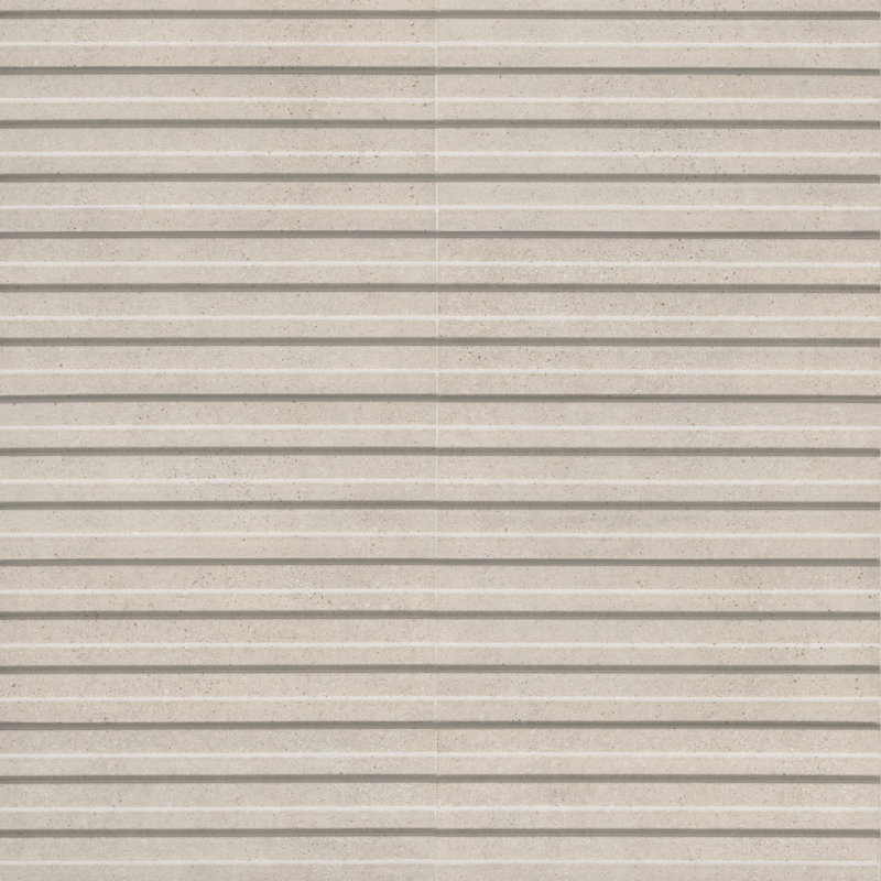 Serata Vibra 6 in. x 16 in. Matte Porcelain Fluted Wood Look Wall Tile, Parchment