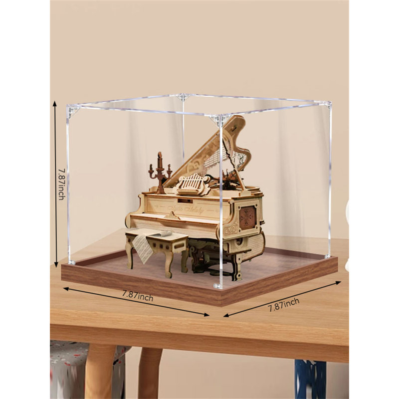 Plastic Decorative Box, Brown/Clear