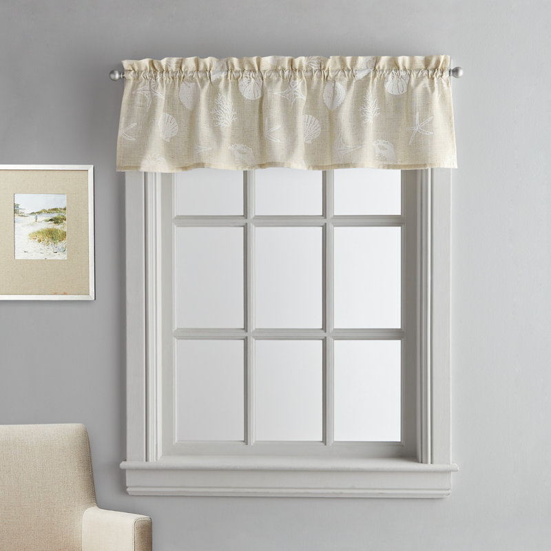 Wymer Tailored Window Valance, Linen