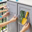 Panier transparent transparent avec 2 compartiments - Organisateur de porte d'armoire imperméable pour rangement de cuisine, de salle de bain et de garde-manger