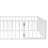 Diocles Metal Floor Bed Frame with Fence & Door-887592371-879564626