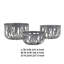 Ensemble de 3 paniers de rangement décoratifs décoratifs, fer ouvert gris complexe