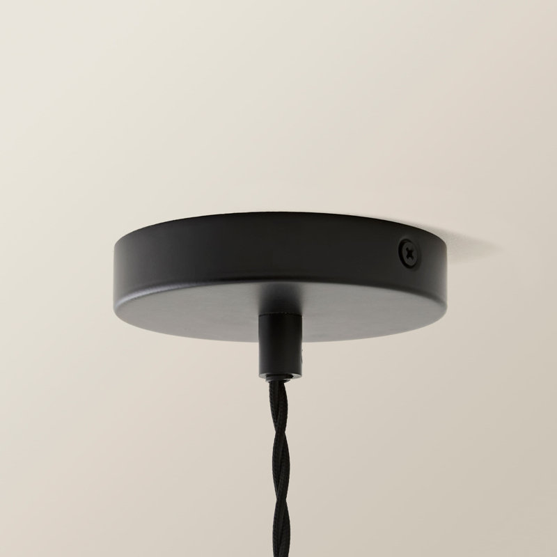 Shaw Brushed Gold Rechargeable Ceiling Pendant, Matte Black