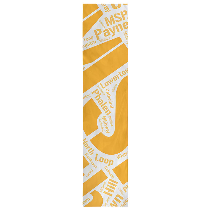 Chemin de table, 90 po x 16 po, Orange, Minneapolis–Saint Paul