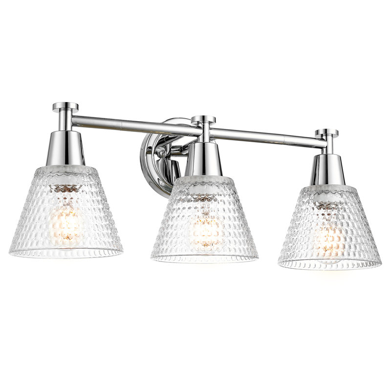 Éclairage de salle de bain à 3 lumières à intensité variable Batheaston, Chrome