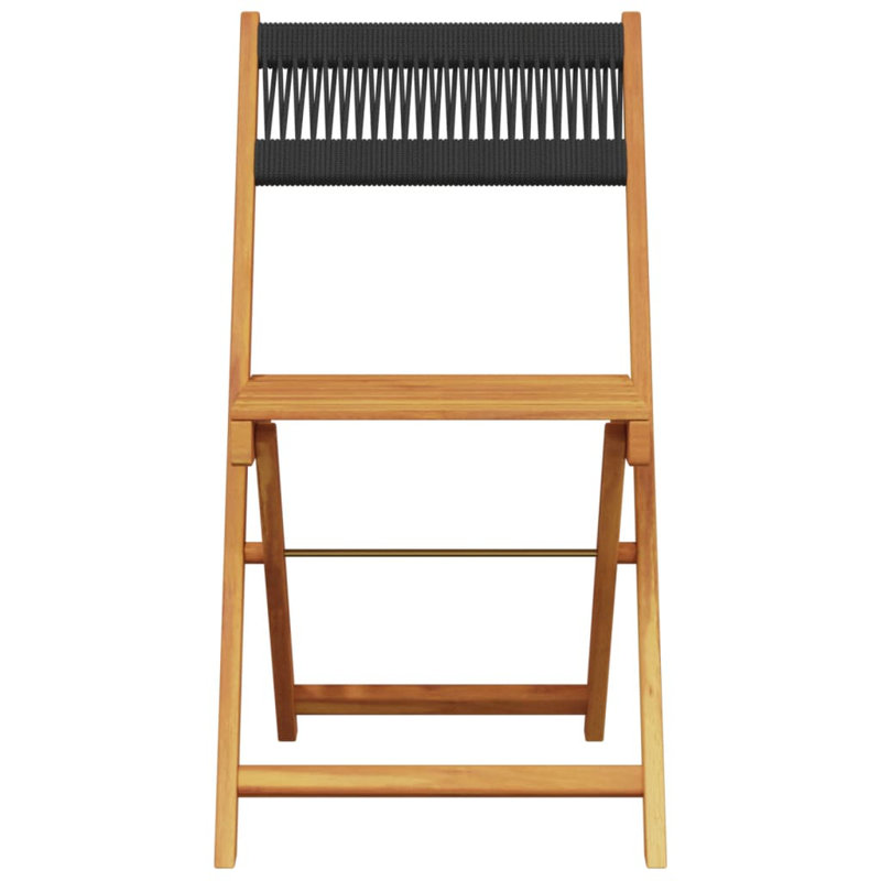Magruder 2 - Person Wood Patio Dining Set with Square Table, Black