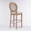 Ensemble de 2 tabourets en bois French Country avec sièges rembourrés, éponge à haute résilience et dossier ergonomique