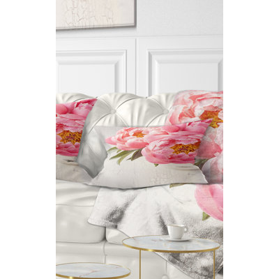 Floral Reversible Throw Pillow