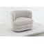 Fauteuil d'appoint pivotant arqué en polyester beige