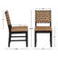 Ensemble repas avec chaises d'appoint en cuir végétalien Reid-515544388-515544389-515544384