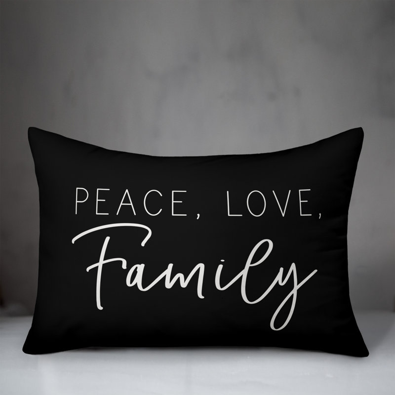 Coussin décoratif intérieur / extérieur en polyester , Noir, H 14 po x l 20 po