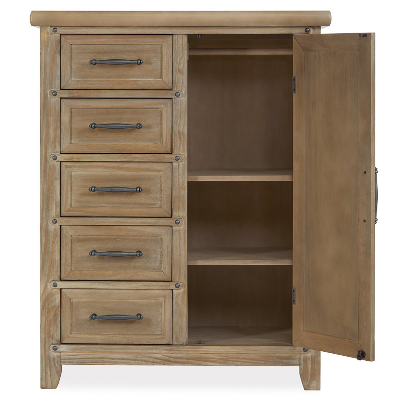Solid Wood Accent Cabinet, Brown